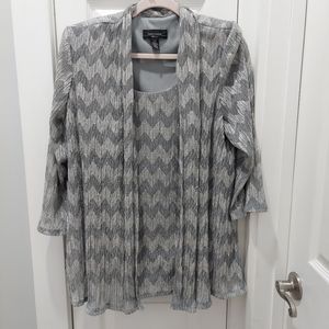 R&M Richard's silver grey top Size 14W